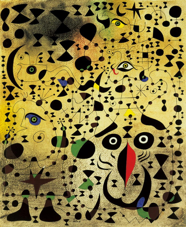  胡安·米罗 Joan Miró ——美丽的小鸟揭示一对恋人的未知